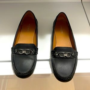 Coach black Fortunata Driving Loafers